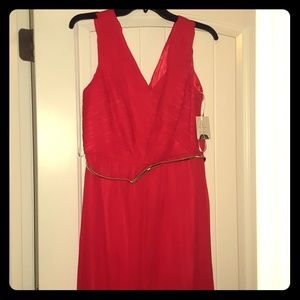 Brand new Donna Morgan V-neck red dress 12
